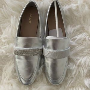 Aldo Silver Loafers